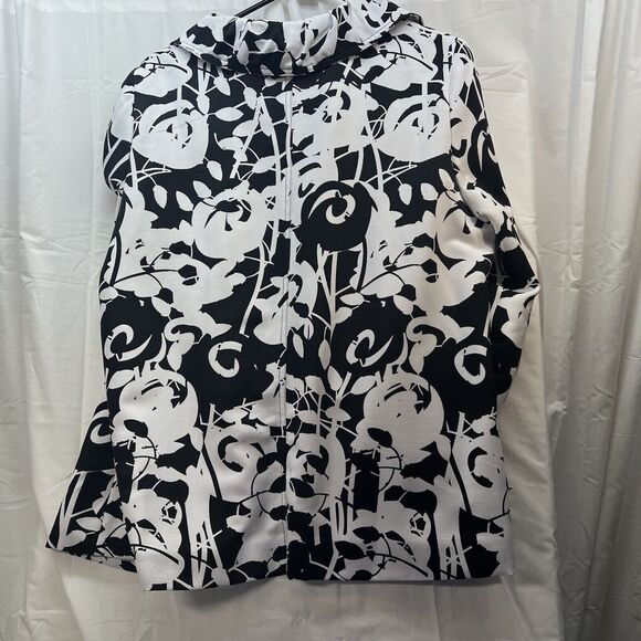 TanJay Black & White Large Floral Jacket Size 16W/XL - Picture 11 of 12